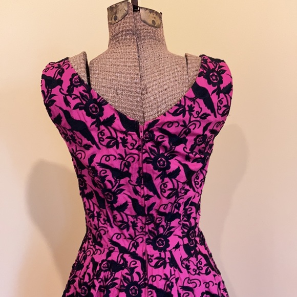 Betsey Johnson Embroidered Bird Brocade Dress - Picture 5 of 7